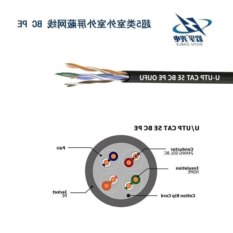 阜阳市U/UTP超5类4对非屏蔽室外电缆(23AWG)