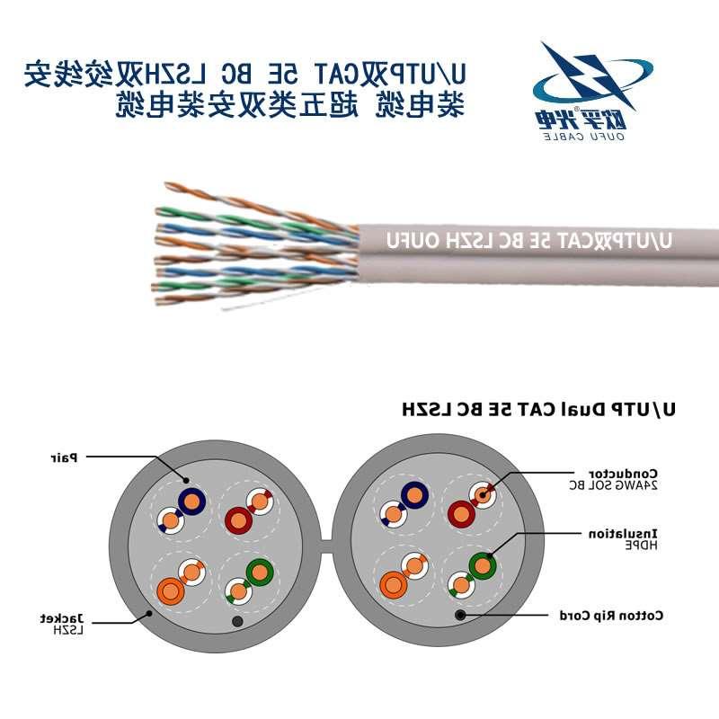 阜阳市U/UTP超五类双4对非屏蔽电缆(24AWG)